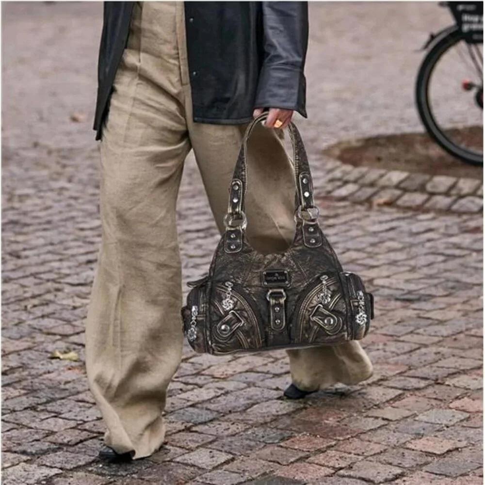 Purses for Women Small Hobo Shoulder Bags Vagen Leather Multi-Pocket